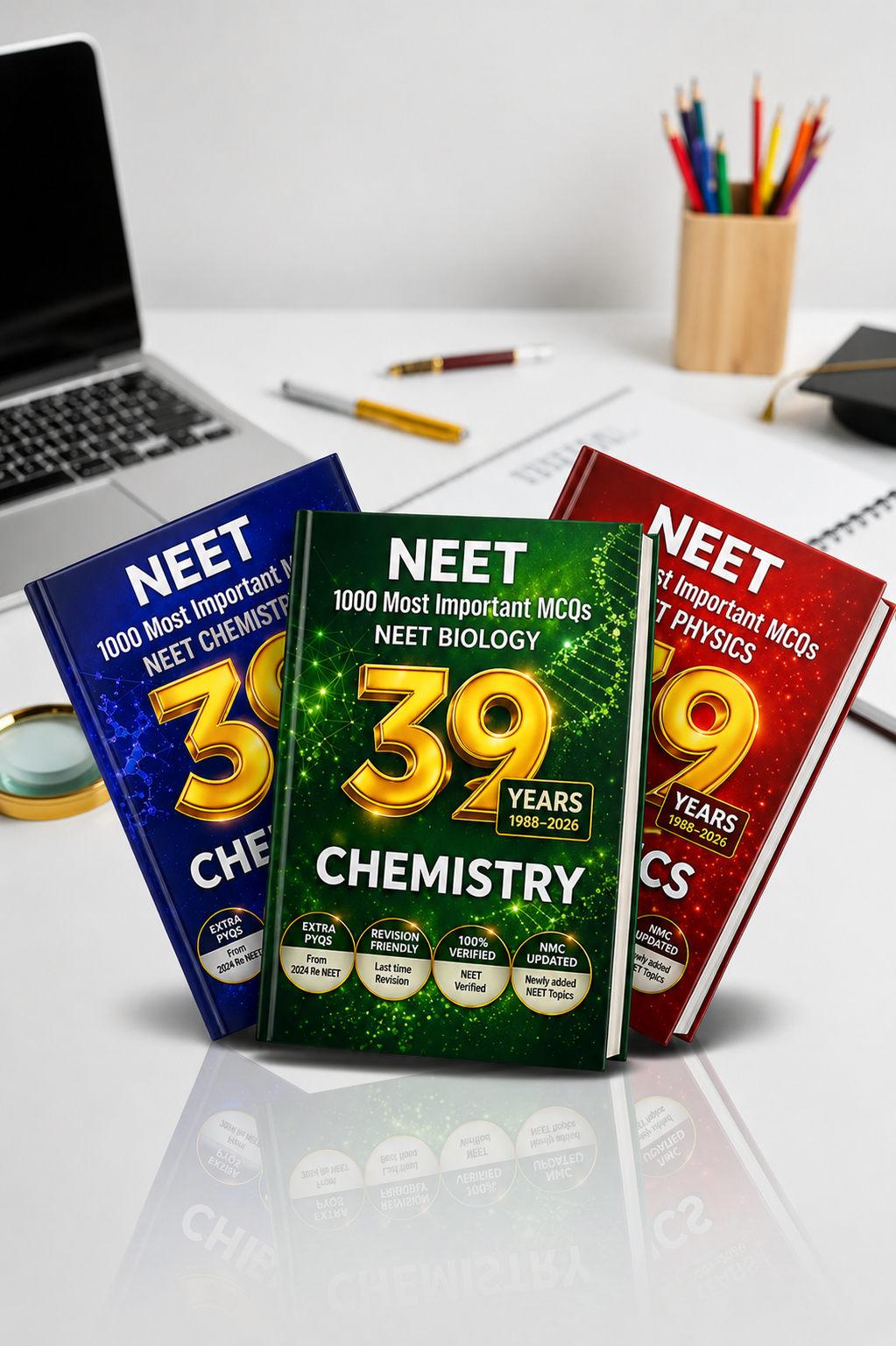 NEET Complete Preparation Bundle (Physics + Chemistry + Biology) | 3000 Most Important MCQs | Chapter-wise &amp; Topic-wise PYQs (1988–2026) | NMC Updated 2027
